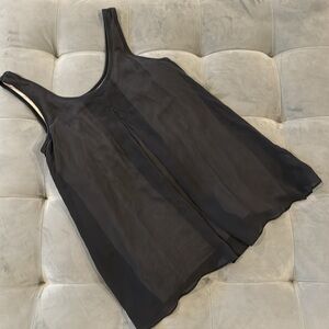 Theory Nessie Lined Scoop Neck Sleeveless Tank Top S